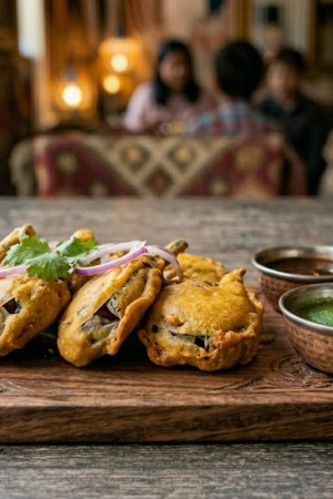 Eggplant pakoras (6 pieces)